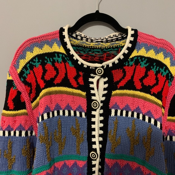 Incredible funky patterned cardigan sweater 
🌵🌶 - Picture 2 of 4